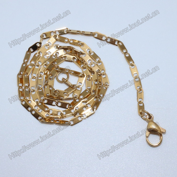 Double Color Stainless Steel Chain for Open Locket Necklace (IO-stc009)