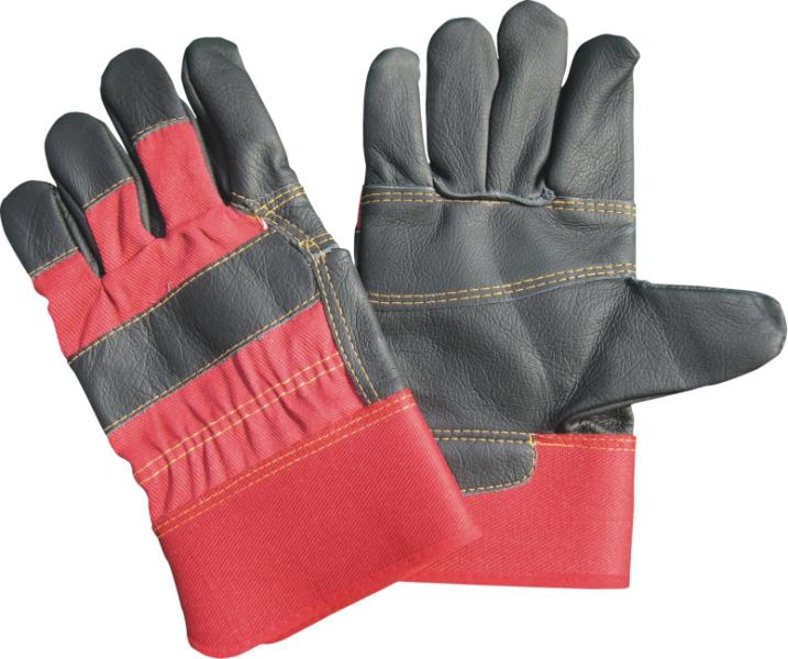 Dark Color Patched Palm Furniture Glove-4005