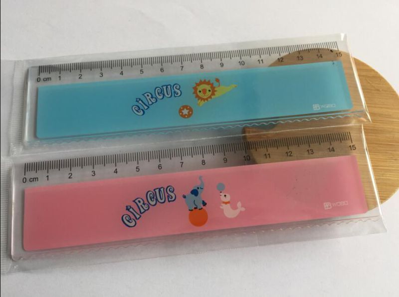 Cute Animal Circus PS Plastic Ruler for Stationery