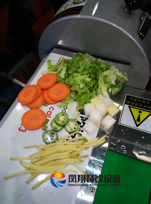 Root Vegetable & Leaf Vegetable Cutting Shredding Slicing Dicing Machine