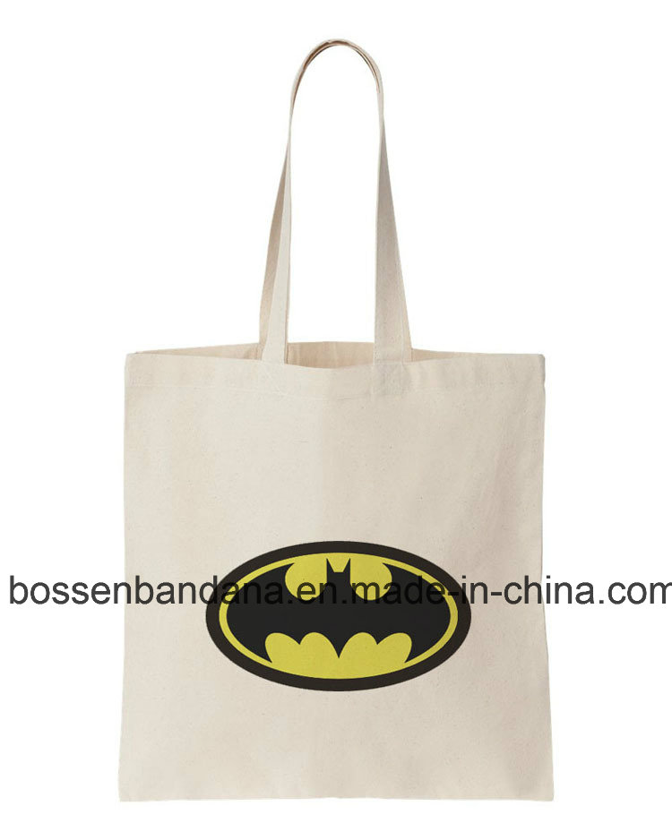 OEM Produce Customized Logo Printed Promotional Cartoon Cotton Canvas Craft Shopper Bag