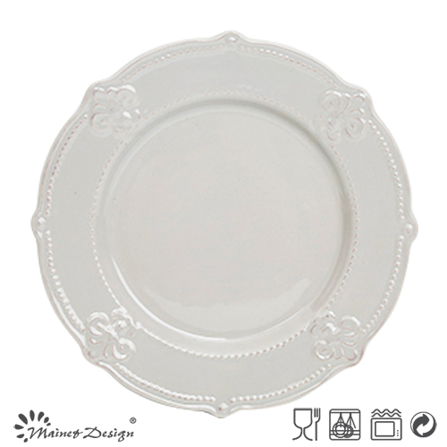 Classic Item 16PCS Embossed Grey Color Dinner Set