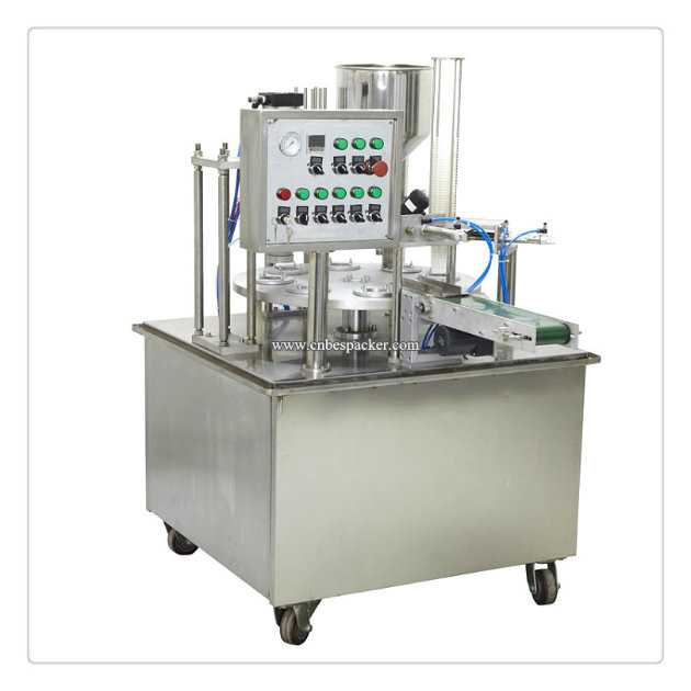 Rotary Type Full Automatic Paper Cup Sealer Filer Packing Machine