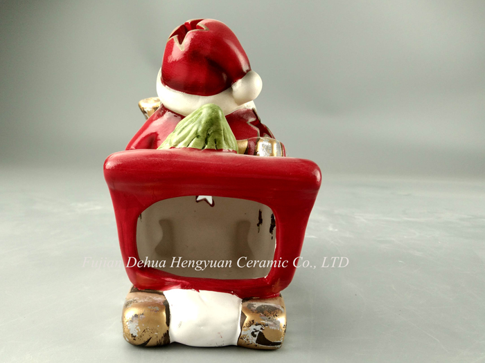 LED Lighted Ceramic Crafts for Christams, Santa Claus for Christmas Decoration