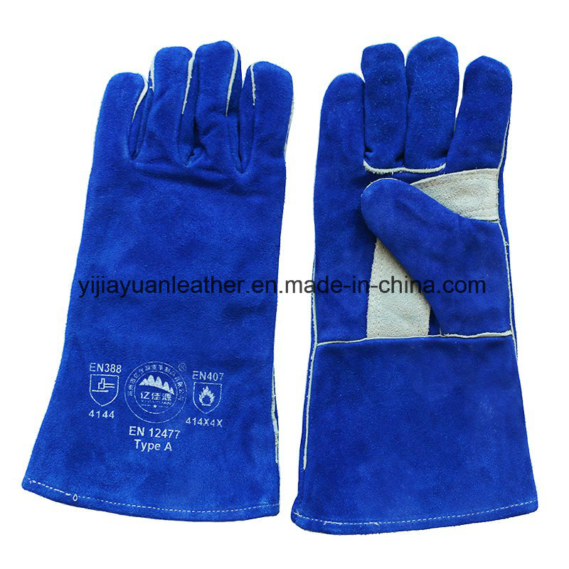 Reinforcement The Palm Leather Labor Work Welding Gloves for Welders