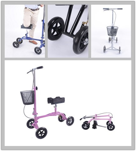 Knee Folding Walker with Adjustable Seat