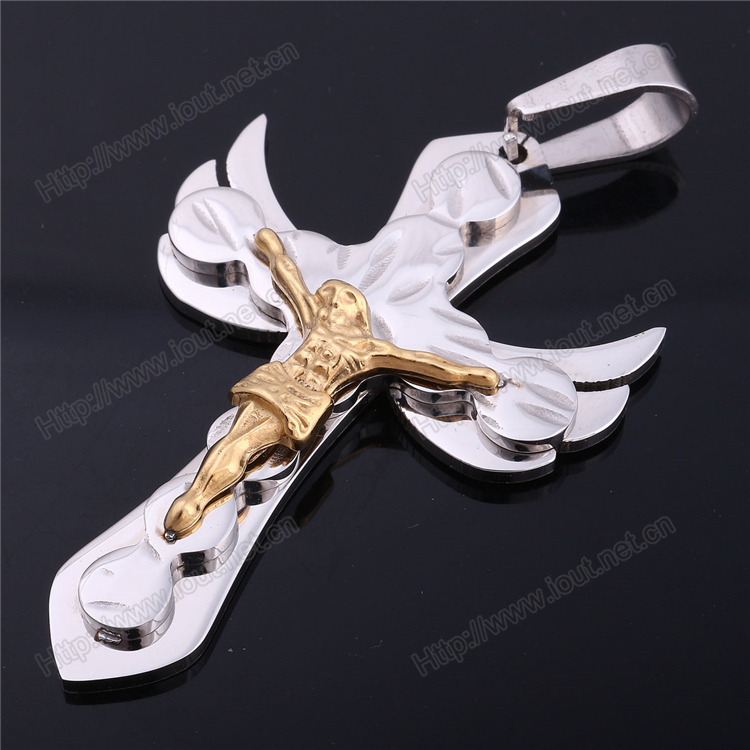 Hot Sale Stainless Steel Bible Cross Pendant Necklace, Stainless Steel Crucifix (st00000)