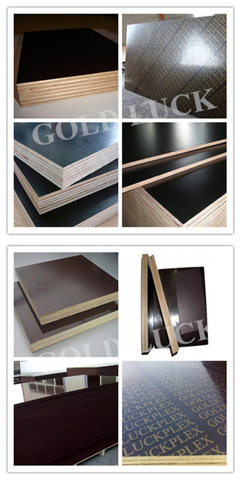 Construction Film Faced Plywood WBP / Marine Plywood (Poplar, Combi, Birch Core)