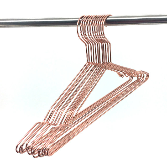 Metal Laundry Display Copper Shiny Pants Trousers Bottom Clothes Hangers