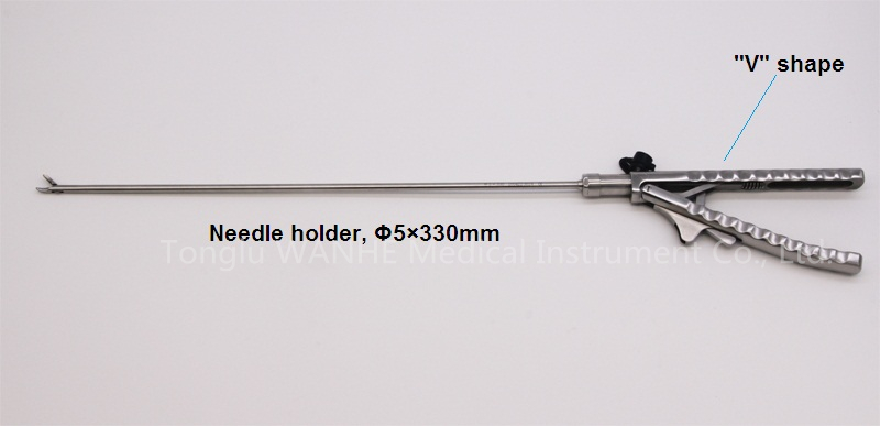 Surgical Instruments Laparoscopic Curved Needle Holder