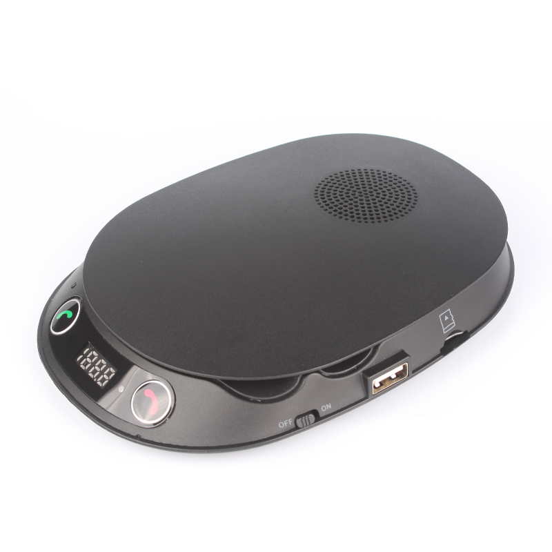 Bluetooth FM Hands-Free Car Speakerphone with Phone Holder