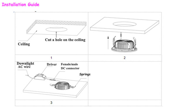 AC100-265V Waterproof Bathroom LED Ceiling Light