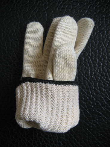 String Knit Natural White Long Sleeve Cotton Work Glove