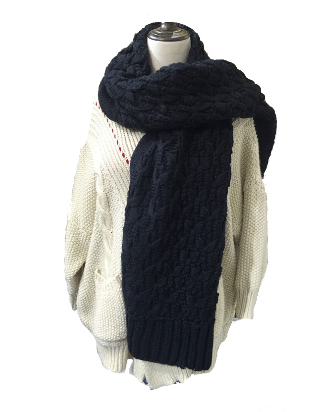 Womens Mens Heavy Cable Slouch Unisex Knitted Long Thick Winter Scarf (SK148)