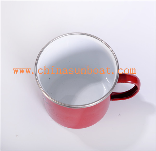 Sunboat Enamel Mug with Custom Size Water Cup Chinese Antique Drinking Cup Tableware