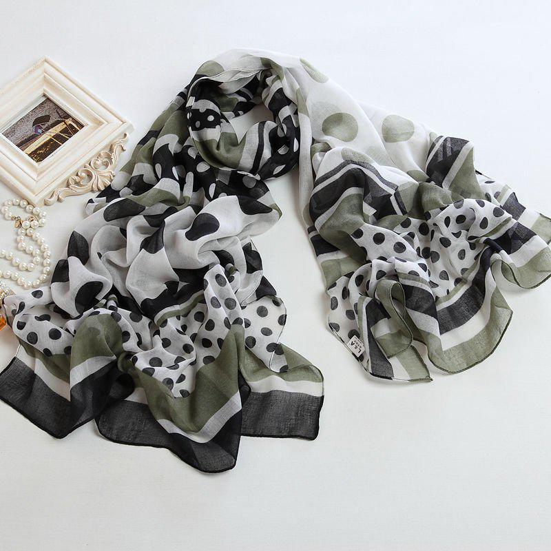 Fashion Autumn Long Polyester Voile Scarf Women Scarves