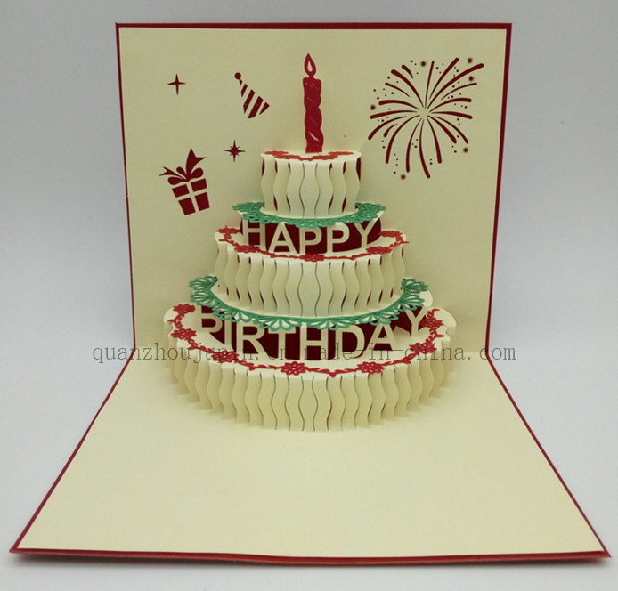 OEM 3D Handmade Pop up Greeting Christmas Wedding Card