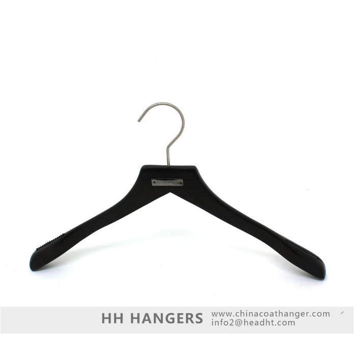 Wooden Mohagany Top Suit Hanger with Logo Lasered