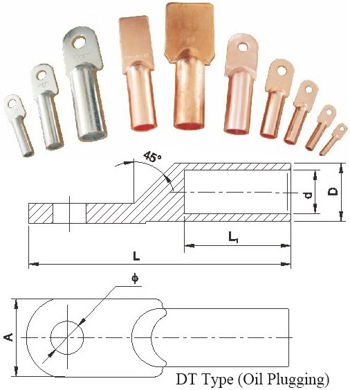 Dt Type Copper Cable Connectors with Oil Plugging