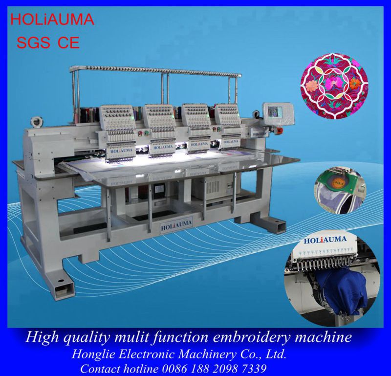 4 Head 15 Needle Cap Uniform Embroidery Machine / Factory High Quality Multi-Head Embroidery Machine