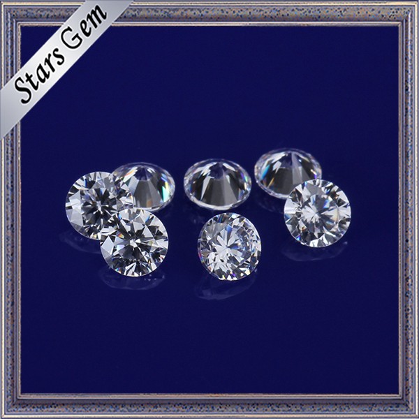 Wonderful Star Cut White Color 3mm Round CZ Stones Cubic Zirconia for Jewelry Making