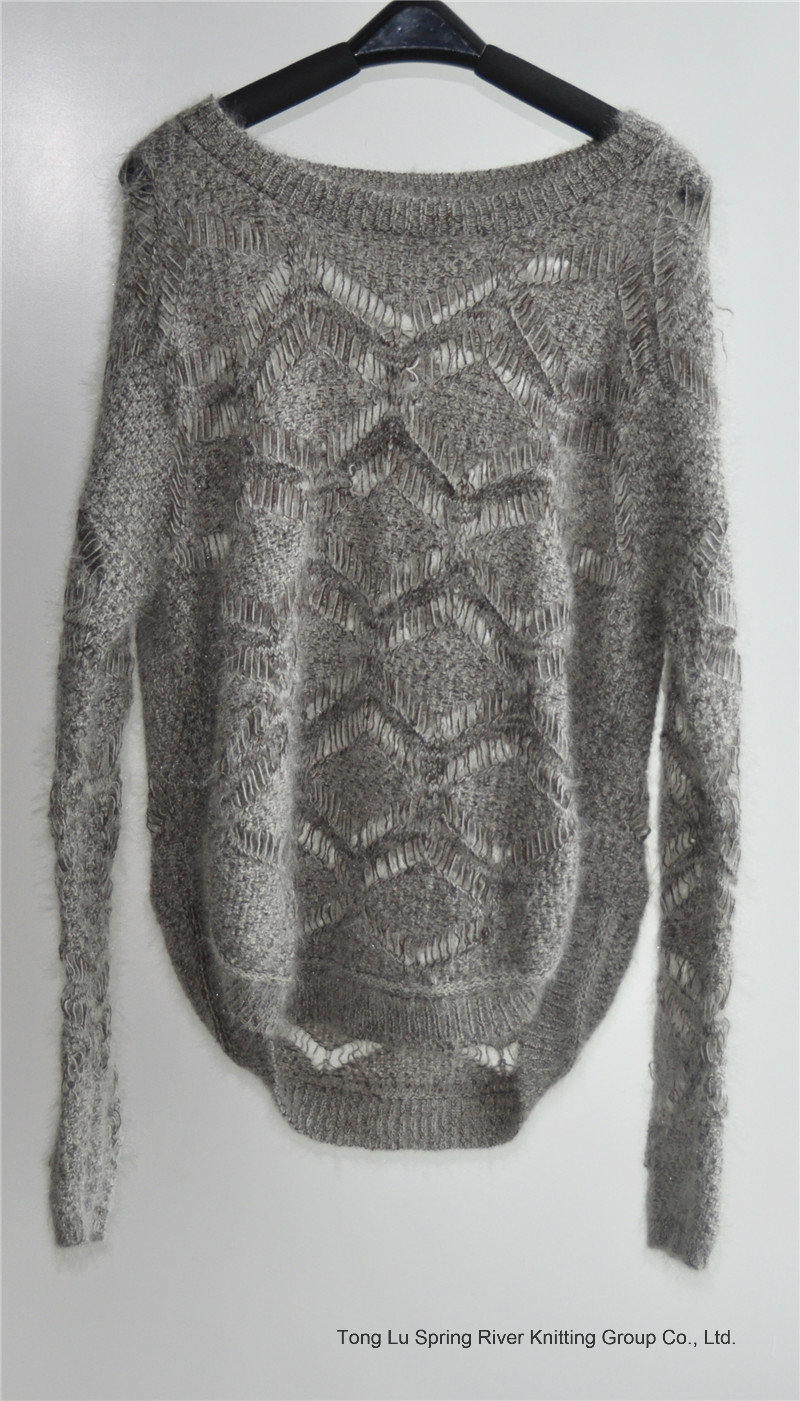 Ladies Winter Fancy Yarn Knit Pullover Sweater