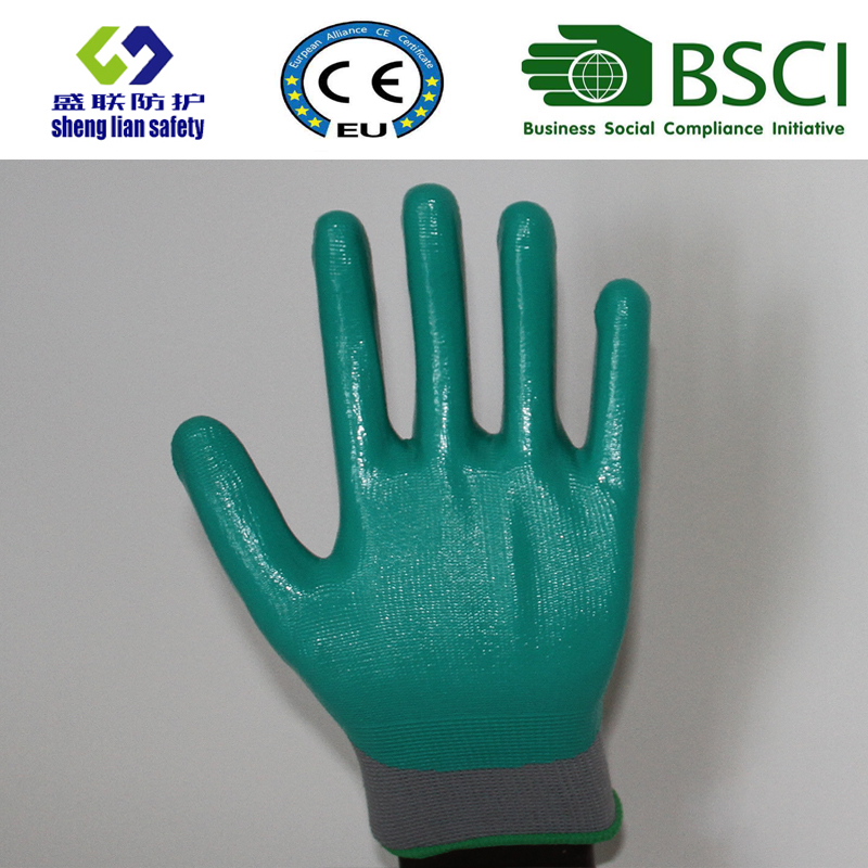 Polyester Shell with Nitrile Coated Work Gloves (SL-N103 ()