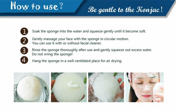 100% Original Natural Japan Konjac Sponge/ Body Cleansing Konjac Sponge/Konnyaku Baby Sponge