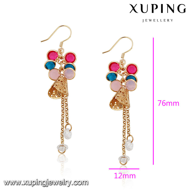 92145 Fashion Colorful Cubic Zirconia Jewelry Earring Drop