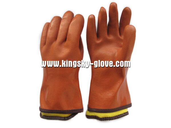 Orange Fully Acrylic Lined PVC/Rubber Winter Glove (5126)