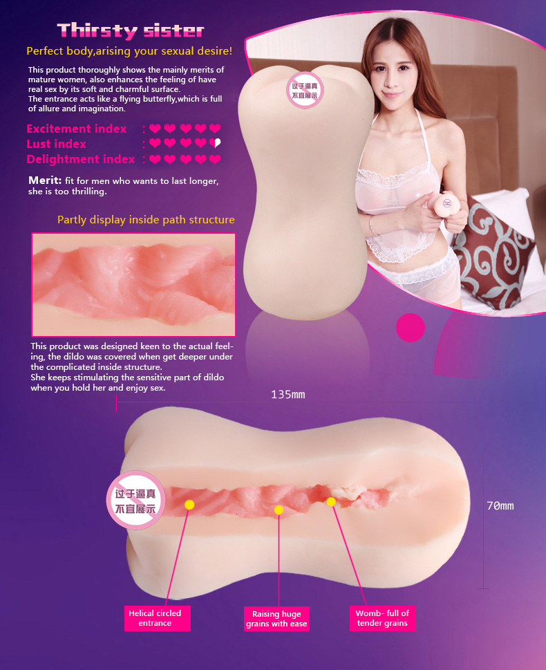 Best Seller Artificial Silicone Vagina for Men Masturbation Ij-S10053