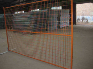 PVC Coated Temporary Fence with 75X100mm Mesh Hole and Yellow Color for Canada