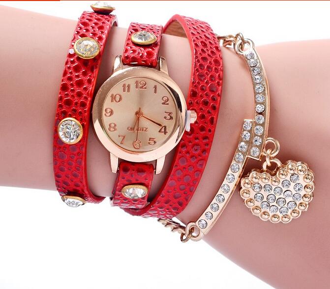 Yxl-405 2016 New Styles Selling Fashion Lady Watches Wrist Gift Lady Vogue Leather Bracelet Band Quartz Watch for Women