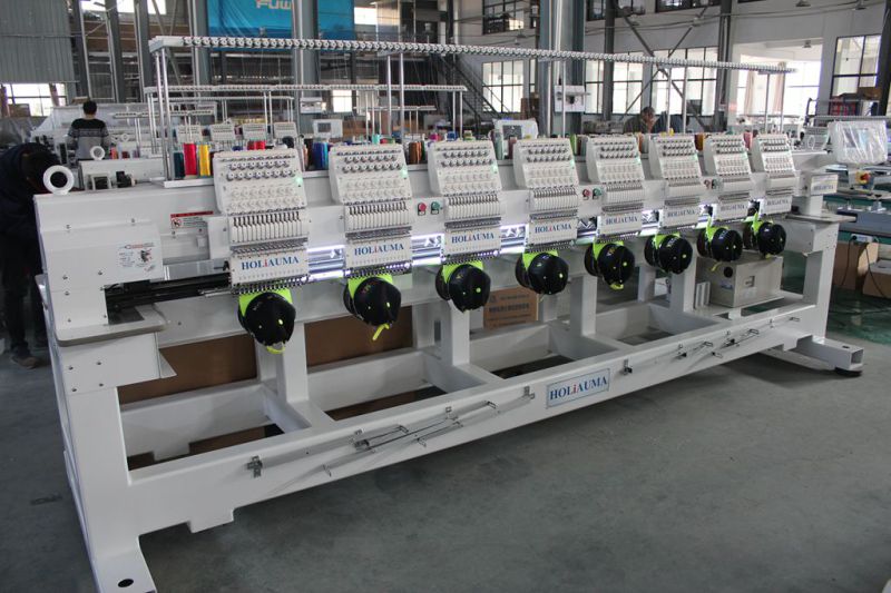 Holiauma Eight Head 15 Needle Embroidery Machine / Cap T-Shirt Garment Computer Embroidery Machine