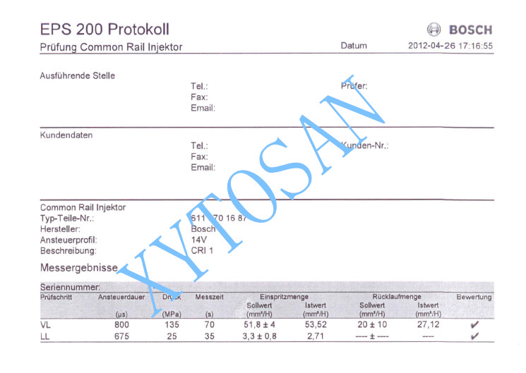 Bosch 0445120169 Denso 0950005511 Fuel Injector Common Rail System Injector