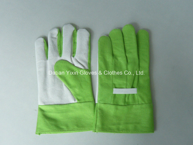 Green Garden Glove-Kids Glove-Safety Glove-Working Glove