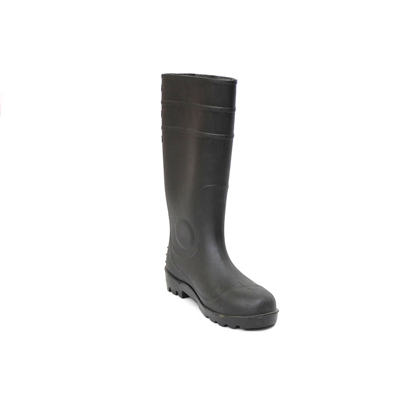 PVC Rain Boots (Black upper/Black Sole)