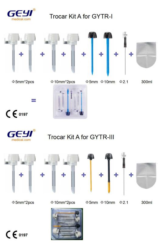 Disposable Surgical Laparoscopic Trocar Kit with Shielded Blade