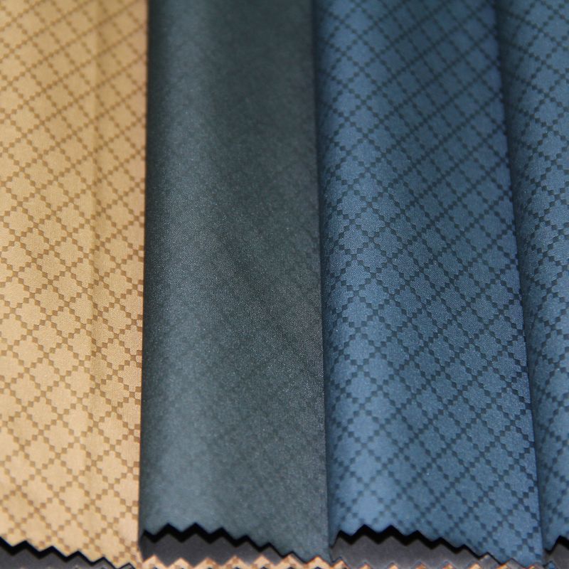 Diamond Type Polyester Embossed Fabric for Men's Business Suit