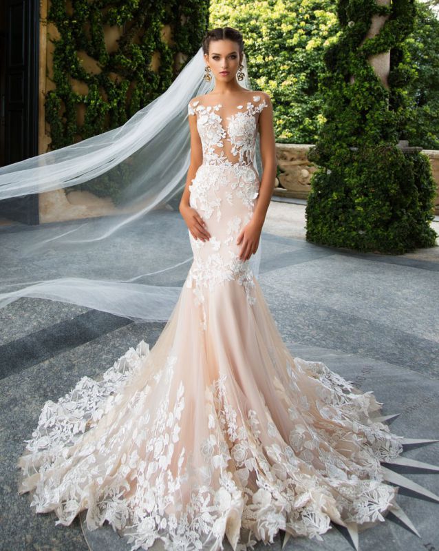 Custom Made High Quality Champagne/Ivory Wedding Dresses