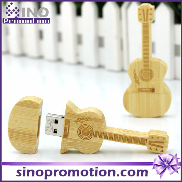 Wholesale Miniature Wooden Guitar USB Flash Drive 8GB