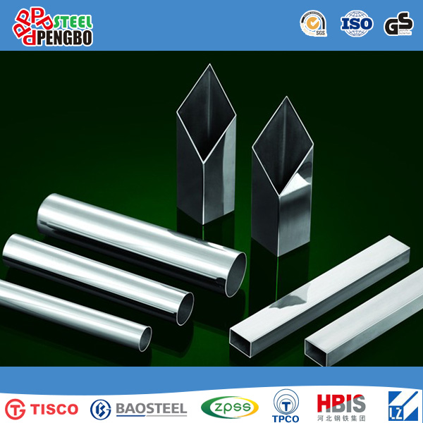 Stainless Steel Rectangular Pipe with Bright Polished