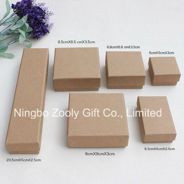 Wholesale DIY Kraft Paper Jewelry Gift Packing Box with Decoration