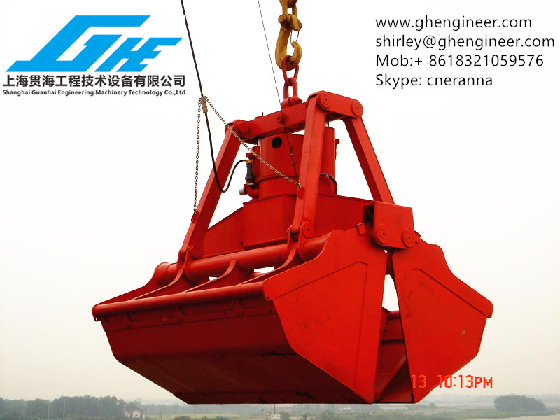 30t Marine Crane Hydraulic Clamshell Grab Bucket