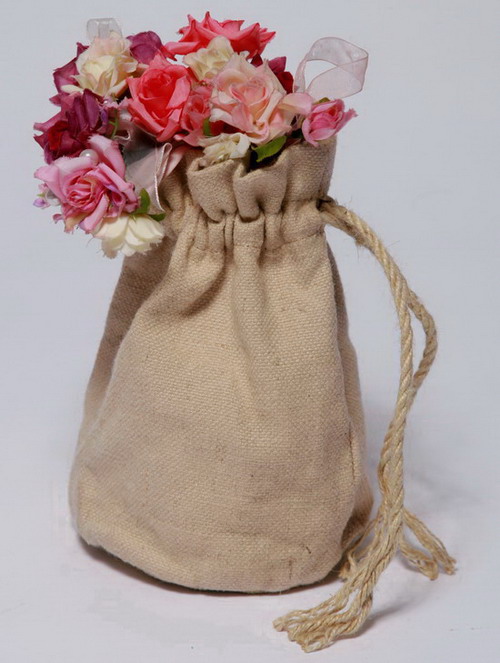 Hemp Small Jute String Bag with Hemp Rope (HSBG-004)