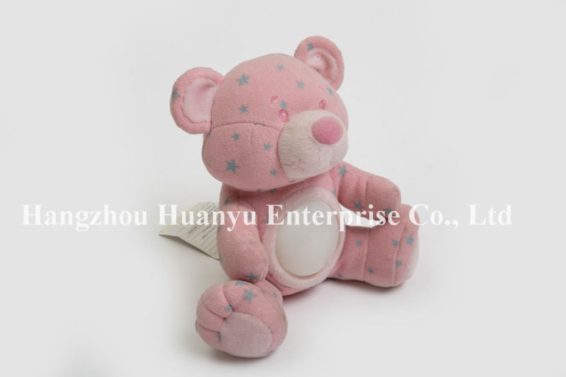 Factory Supply Baby Evening Light Pink Star Bear Toy