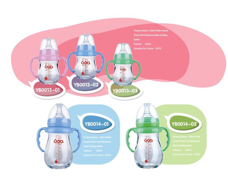 Various Neutral Borosilicate Glass Baby Feeding Bottle