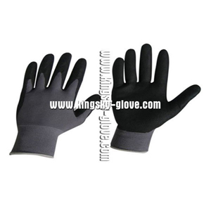 Foam Waterbase PU with Nitrile Coated Work Glove