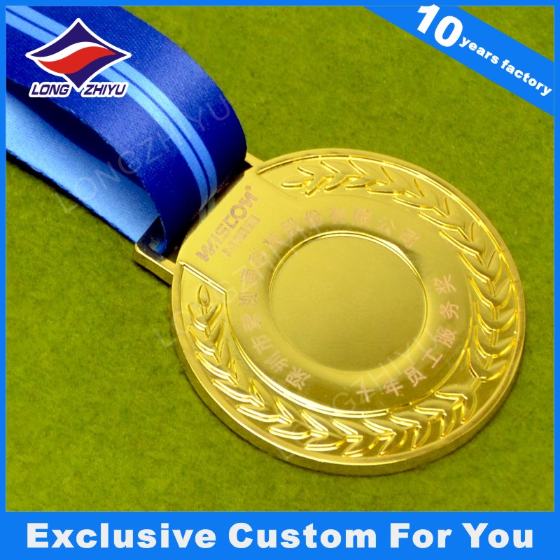 Factory Direct Sale Stick-on Ribbon Medal for Award