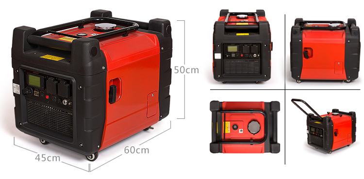 3600 kVA 3.6kw Portable Digital Inverter Gasoline Generator with Key Starter